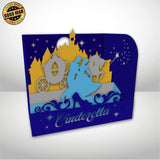 Cinderella - Paper Cut Mini-Showcase File - Cricut File - 10x12cm - LightBoxGoodMan - LightboxGoodman