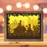 Cinderella x Elsa - Paper Cutting Light Box - LightBoxGoodman - LightboxGoodman