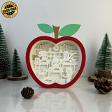 Classroom - Apple Papercut Lightbox File - 6.7x6.2" - Cricut File - LightBoxGoodMan - LightboxGoodman