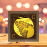 Cleveland Guardians Team - Paper Cutting Light Box - LightBoxGoodman