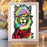 Colorful Alpaca – Paper Cut Light Box File - Cricut File - 8x10 inches - LightBoxGoodMan - LightboxGoodman