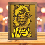 Colorful Alpaca - Paper Cutting Light Box - LightBoxGoodman - LightboxGoodman