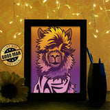 Colorful Alpaca - Paper Cutting Light Box - LightBoxGoodman - LightboxGoodman