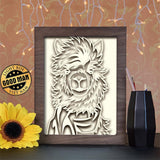 Colorful Alpaca - Paper Cutting Light Box - LightBoxGoodman - LightboxGoodman