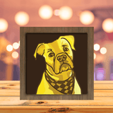 Colorful American Bulldog - Paper Cutting Light Box - LightBoxGoodman - LightboxGoodman