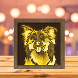 Colorful Border Collie - Paper Cutting Light Box - LightBoxGoodman - LightboxGoodman