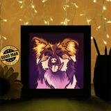 Colorful Border Collie - Paper Cutting Light Box - LightBoxGoodman - LightboxGoodman