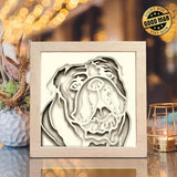 Colorful Bulldog – Paper Cut Light Box File - Cricut File - 8x8 inches - LightBoxGoodMan - LightboxGoodman