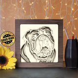 Colorful Bulldog - Paper Cutting Light Box - LightBoxGoodman - LightboxGoodman