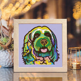 Colorful Cockapoo – Paper Cut Light Box File - Cricut File - 8x8 inches - LightBoxGoodMan