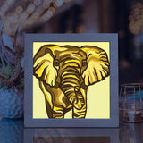 Colorful Elephant – Paper Cut Light Box File - Cricut File - 8x8 inches - LightBoxGoodMan - LightboxGoodman