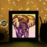 Colorful Elephant - Paper Cutting Light Box - LightBoxGoodman - LightboxGoodman