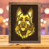 Colorful German Shepherd - Paper Cutting Light Box - LightBoxGoodman - LightboxGoodman