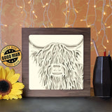 Colorful Highland Cow - Paper Cutting Light Box - LightBoxGoodman - LightboxGoodman