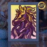 Colorful Horse – Paper Cut Light Box File - Cricut File - 8x10 inches - LightBoxGoodMan - LightboxGoodman