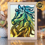 Colorful Horse – Paper Cut Light Box File - Cricut File - 8x10 inches - LightBoxGoodMan - LightboxGoodman