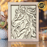 Colorful Horse – Paper Cut Light Box File - Cricut File - 8x10 inches - LightBoxGoodMan - LightboxGoodman