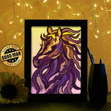 Colorful Horse - Paper Cutting Light Box - LightBoxGoodman - LightboxGoodman