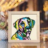 Colorful Labrador – Paper Cut Light Box File - Cricut File - 8x8 inches - LightBoxGoodMan - LightboxGoodman