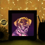 Colorful Labrador - Paper Cutting Light Box - LightBoxGoodman - LightboxGoodman