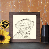 Colorful Labrador - Paper Cutting Light Box - LightBoxGoodman - LightboxGoodman