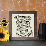 Colorful Pitbull - Paper Cutting Light Box - LightBoxGoodman - LightboxGoodman