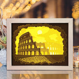 Colosseum 1 - Paper Cut Light Box File - Cricut File - 8x10 Inches - LightBoxGoodMan