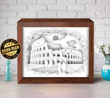 Colosseum 2 - Paper Cut Light Box File - Cricut File - 8x10 Inches - LightBoxGoodMan - LightboxGoodman