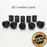 Combo 5 Jack DC-12V and 5 On/Off Switch 12V - LightboxGoodman