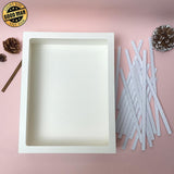 Combo Paper Frame And Spacer For Rectangle Box - Paper Cut Light Box File - Cricut File - 20.4x26.4 - LightBoxGoodMan - LightboxGoodman