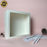 Combo Paper Frame And Spacer For Square Box - Paper Cut Light Box File - Cricut File - 20.4x20.4 - LightBoxGoodMan - LightboxGoodman