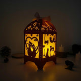 Couple Cat - Paper Cut Lantern File - Cricut File - 10,5x20,6cm - LightBoxGoodMan