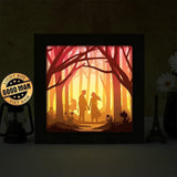 Couple in the Forest – Paper Cut Light Box File - Cricut File - 8x8 inches - LightBoxGoodMan - LightboxGoodman