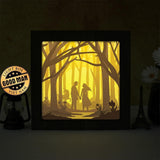 Couple in the Forest – Paper Cut Light Box File - Cricut File - 8x8 inches - LightBoxGoodMan - LightboxGoodman