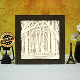 Couple in the Forest – Paper Cut Light Box File - Cricut File - 8x8 inches - LightBoxGoodMan - LightboxGoodman