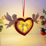 Couple Love - 3D Cupid Couple Heart Lantern File - Cricut File - LightBoxGoodMan - LightboxGoodman