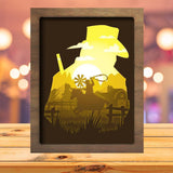 Cowboy 1 - Paper Cutting Light Box - LightBoxGoodman