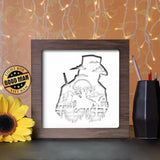 Cowboy 1 Square - Paper Cutting Light Box - LightBoxGoodman - LightboxGoodman