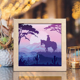 Cowboy 2 – Paper Cut Light Box File - Cricut File - 20x20cm - LightBoxGoodMan