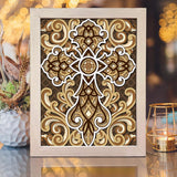 Cross Mandala 2 – Paper Cut Light Box File - Cricut File - 8x10 Inches- LightBoxGoodMan