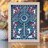 Cross Mandala – Paper Cut Light Box File - Cricut File - 8x10 Inches- LightBoxGoodMan