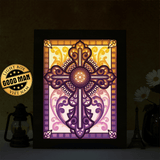 Cross Mandala – Paper Cut Light Box File - Cricut File - 8x10 Inches- LightBoxGoodMan - LightboxGoodman