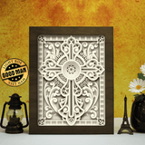 Cross Mandala – Paper Cut Light Box File - Cricut File - 8x10 Inches- LightBoxGoodMan - LightboxGoodman