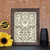 Cross Mandala - Paper Cutting Light Box - LightBoxGoodman - LightboxGoodman