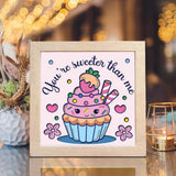 Cupcake – Paper Cut Light Box File - Cricut File - 20x20cm - LightBoxGoodMan - LightboxGoodman