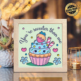 Cupcake – Paper Cut Light Box File - Cricut File - 20x20cm - LightBoxGoodMan - LightboxGoodman