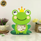 Cute Frog - Frog Papercut Lightbox File - 7.9x10.4" - Cricut File - LightBoxGoodMan - LightboxGoodman