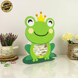 Cute Frog - Frog Papercut Lightbox File - 7.9x10.4" - Cricut File - LightBoxGoodMan - LightboxGoodman