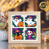 Cute Halloween 1 – Paper Cut Light Box File - Cricut File - 20x20cm - LightBoxGoodMan - LightboxGoodman