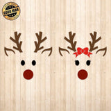 Cute Reindeer - Cricut File - Svg, Png, Dxf, Eps - LightBoxGoodMan - LightboxGoodman